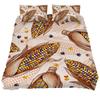 3D Corn Bedding Set 3pcs for Kids Boys Girls Watercolor Corn Pattern Printed Comforter Cover Botanical Polyester Duvet Cover Set