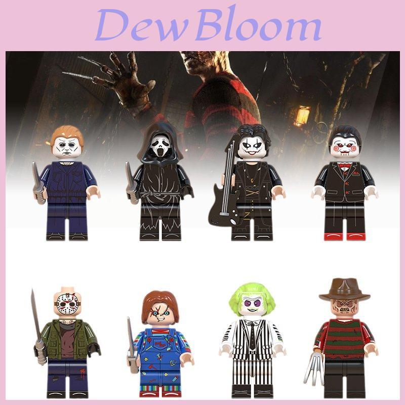 Wm6075 Halloweenová tématická strašidelná mini figurka v sáčku Dětská hračka Stavebnice