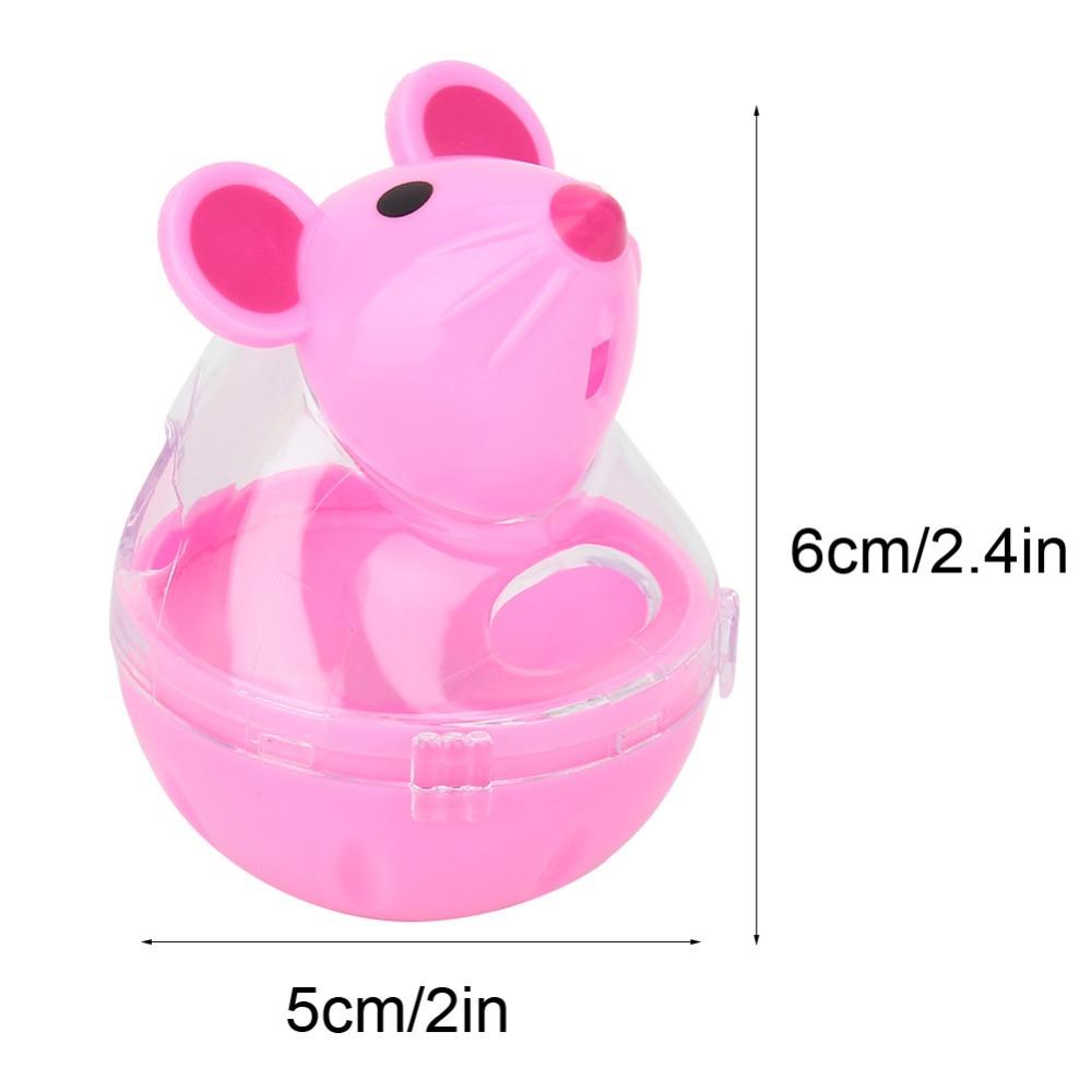 Mouse Head Shaped Cat Toy Polyester & Polymeric Material Cat Treat Dispenser Indoor Play