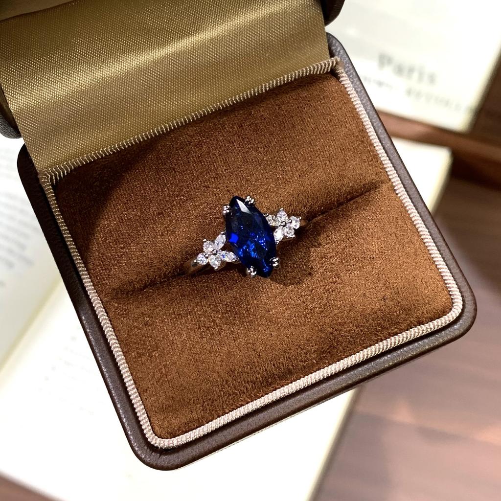Gemstone Live Adjustable Ring Versatile Geometric Design Trendy Wear Decorative Ring