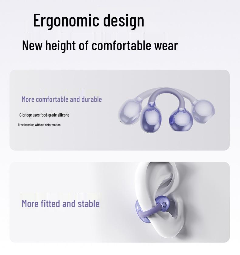 Wireless Bone Conduction Ear-Clip Bluetooth Headphones for Apple & Sony (2025 Model Q72)