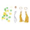 Keychain Lemon Silicone Bead Keyring Key Chain 15mm Silicone Bead Tassel Set for Decoration