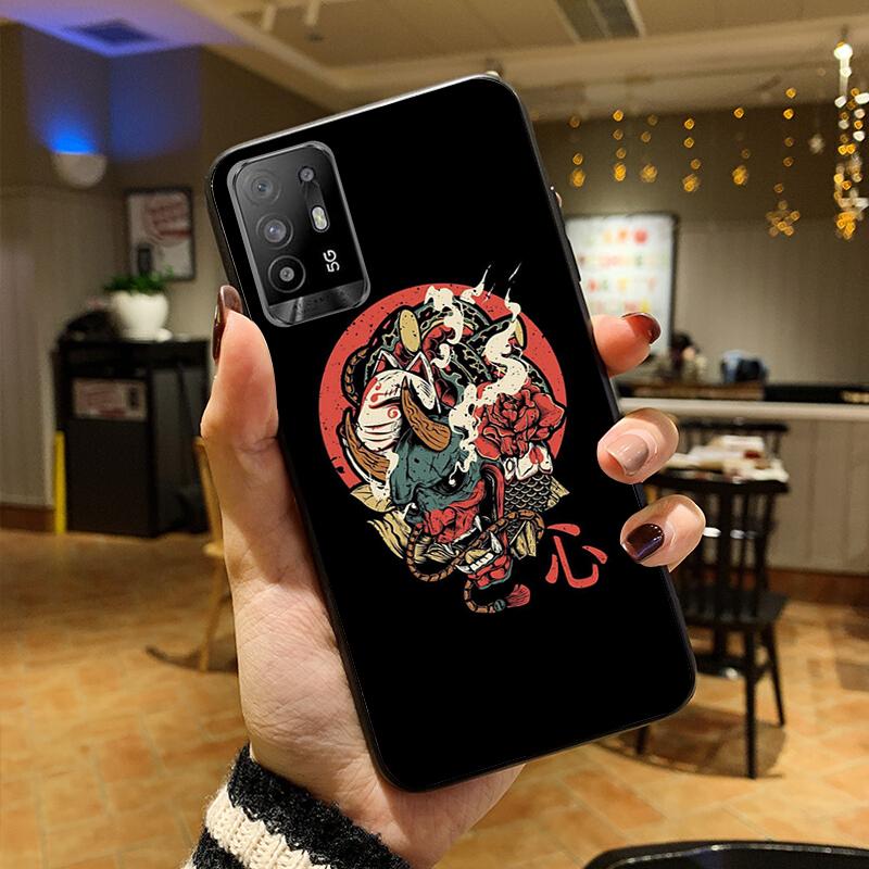 Samurai Phone Case for OPPO A54 A74 A94 A53S A9 A5 A15 A16 A91 A96 A76 Reno8 8Pro Reno2 Z