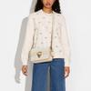 Coach Ivory Signature Canvas Flap Crossbody Bag with Signature C Turnlock & Gold Hardware for Daily Use