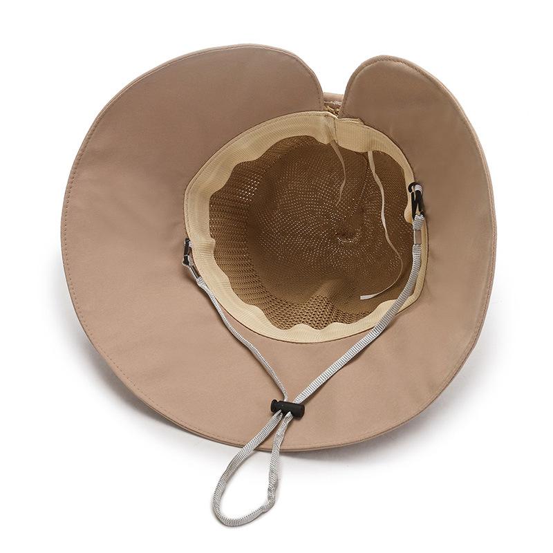 Korean Style Women's Trendy Large Brim Sun Hat with Bowknot - Foldable Bucket Hat for Vacation Travel