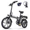 AVDL EU A10 Skládací elektrické kolo pro dospělé Motor 250W Baterie 36V12.8Ah 16palcové kolo Skládací Pedálový asistent E-Bike pro městské denní dojíždění Jízda po městě
