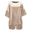 Women's Casual Color Pajamas Housewear Short Sleeved Shorts Loose Two-piece Suit