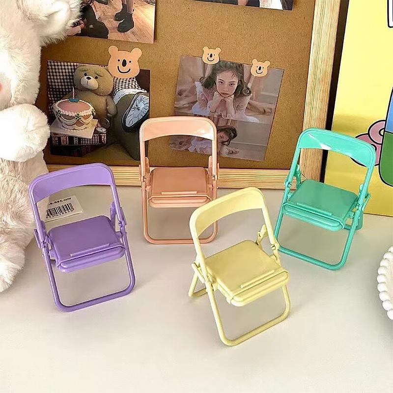 

Mobile phone stand, mobile phone stand, small chair, multi-function foldable mobile stand, bright colors фиолетовый