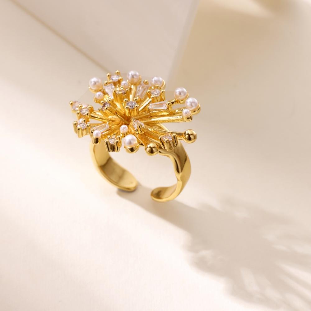 Devil's Eye Ringstainless Steel Rings Women Green Zircon Golden Anti Fading Open Ring Wedding Jewelry Vacation Accessories Gifts