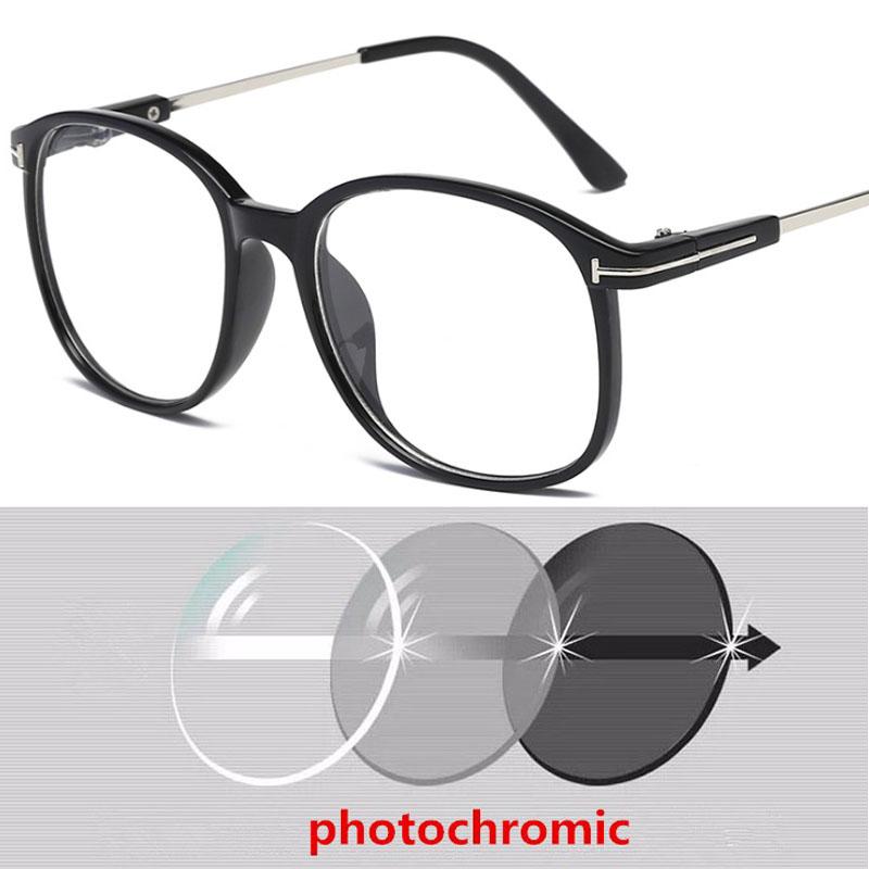 

Big Oversized Frame Anti Blue Light Sun Photochromic Myopia Eyeglasses Prescription 0 -0.5 -0.75 -1.0 -1.5 -2.0 -2.5 To -6.0 0
