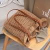 Woven Straw Bag Crochet Hollow Flower Shoulder Bag Seaside Beach Vacation Bag Large Capacity Bag