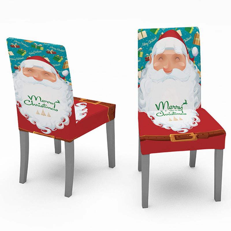 Mantel impermeable navideño/funda para silla, fundas elásticas para silla de comedor