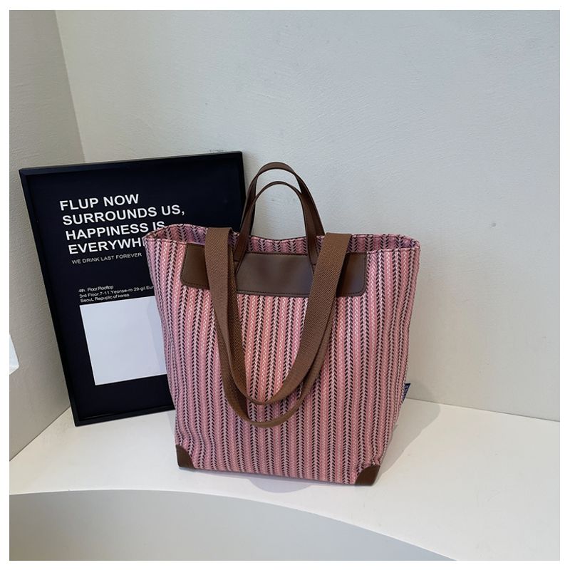 

Летняя Пшеница Большая Сумка Женская 2025 Новое Поступление Повседневная Универсальная Холщовая Сумка Через Плечо Большая Вместимость Тоут Pink [Collection plus purchase priority delivery]]