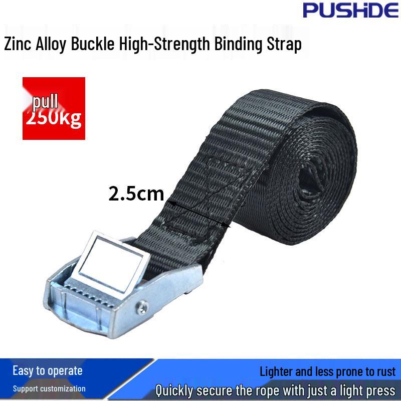 Zinc Alloy Buckle Strap for Cargo, Suitcase, and Motorcycle Tensioning