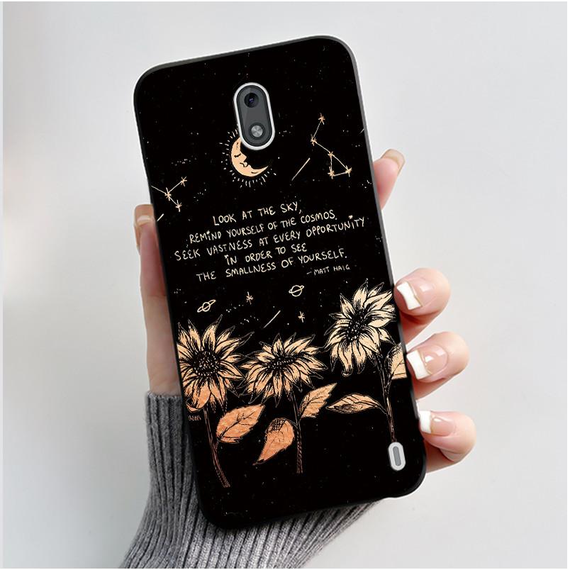 Casing For Nokia 2 2.1 2.2 3 3.1 Case Aesthetic Fashion Cute Cat Shockproof Back Cover Black Slim Soft TPU Silicone Phone Case