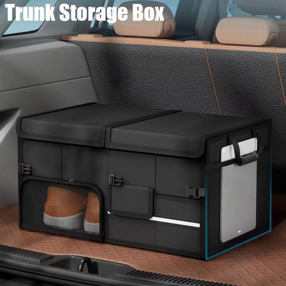 60L Trunk Storage Box Large Capacity Car Trunk Organizer Camping Car Storage Box  Camping