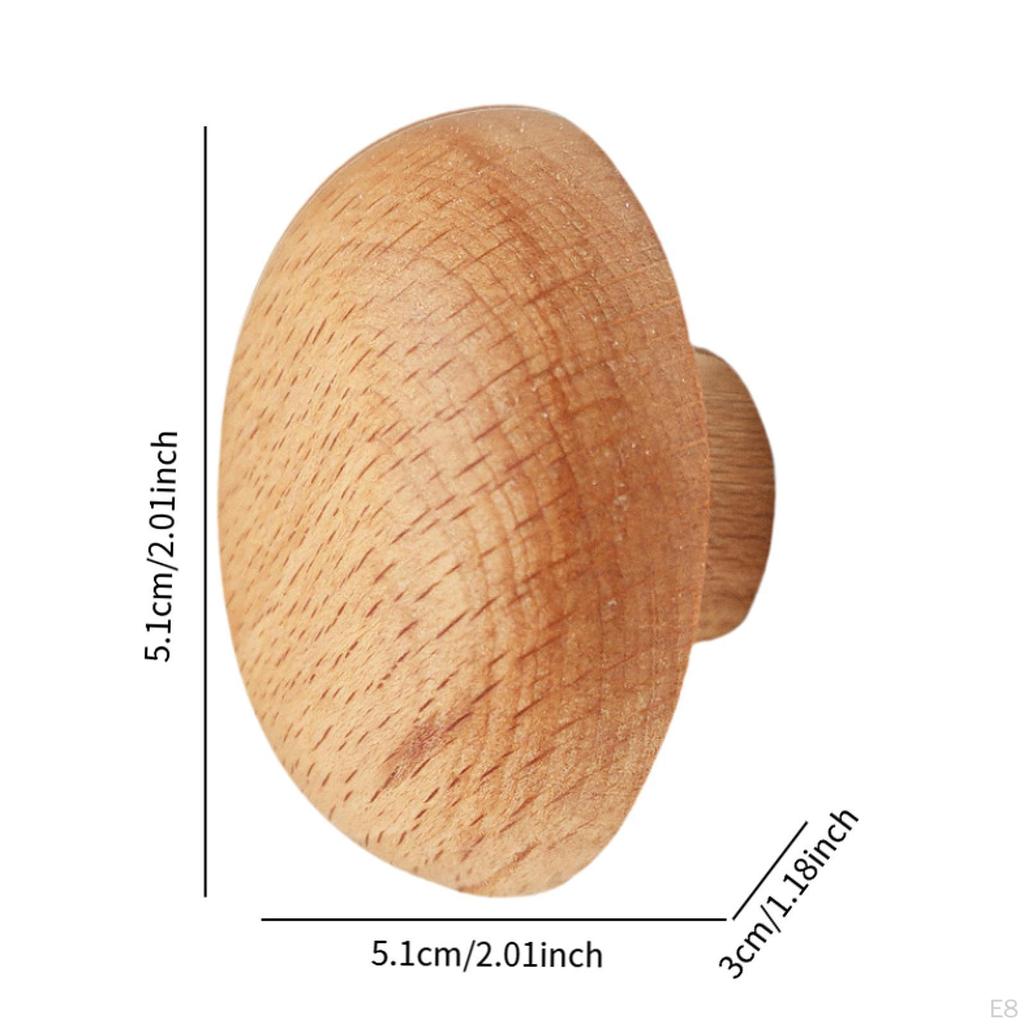 Wall Mounted Wooden Coat Hook Organizer for Home And Office