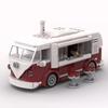 Bricklink MOC 10220 רכב טכני T1 משאית אוכל רכבי מהירות קרוואן סטים קוביות צעצועי ילדים מתנת חג המולד