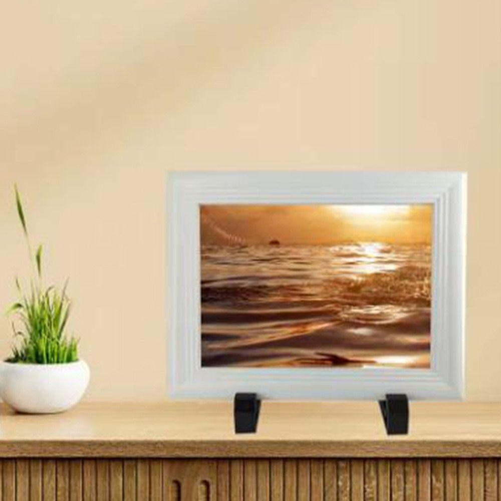 20Pcs Simple Easels Photo Holder Transparent/Black Picture Frame Display Shelves  for Desktop