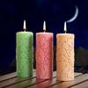 Compatible for DIY Candle/Soap/Resin-Tall Pillar Cylindrical Yin-Yang,Sun&Moon Phases,Abstract Geometric Column-Silicone Mold