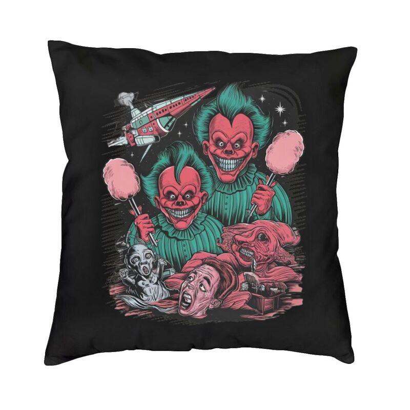 Killer Klowns From Outer Space Funny Horror Movie Cushion Cover 45x45cm Home Decorative Printing Throw Pillow Sofa Double Side