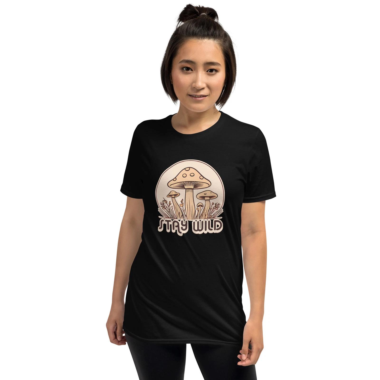 Stay Wild Mushroom Shirt Wilderness Shroom Hunting Hippie FORAGING forest Vibe S