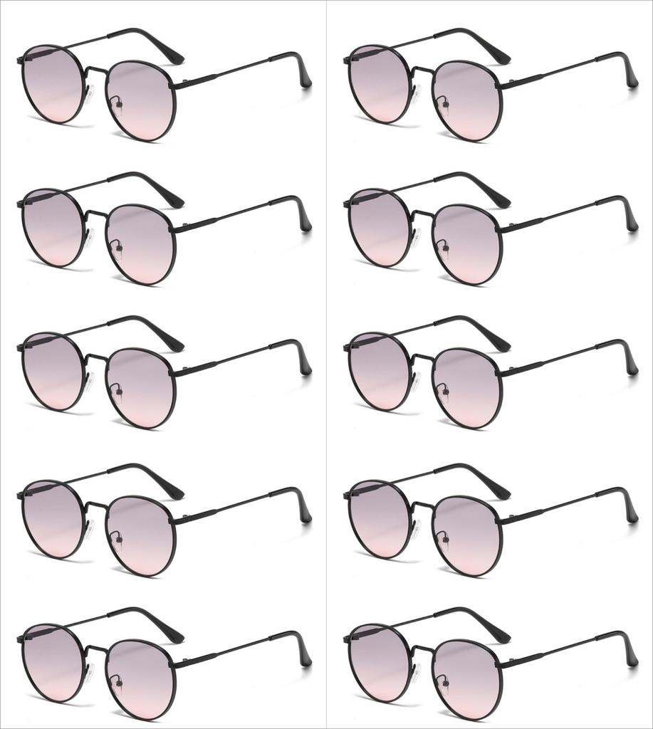 10pcs Retro Ocean Sunglasses UV Resistant Fashionable Trendy Ins Unisex Sunglasses