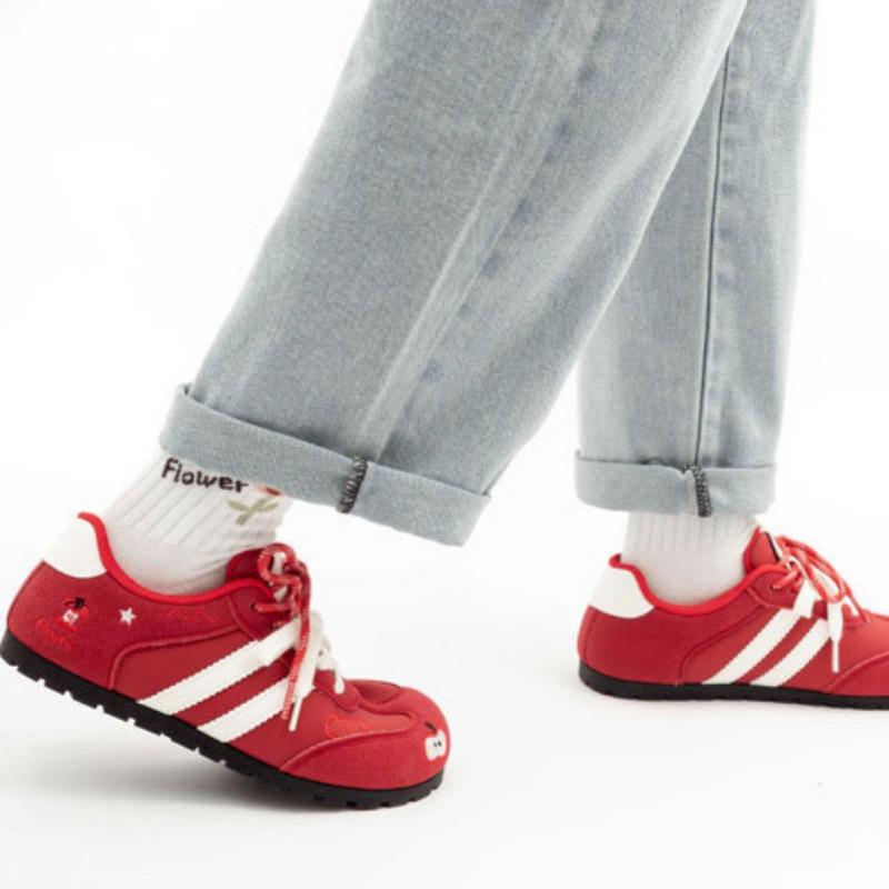 Uformelle flate sko Koreansk stil Mote Damesko Allsidige fritidssko Nisjedesign Hvite sko