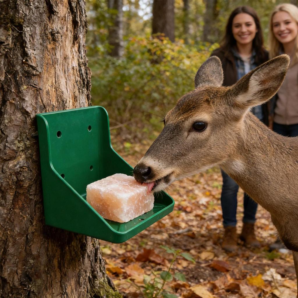 Salt Block Holder for Livestock Licking Eating Mineral Brick Feeder Tray Cattle Mineral Feeder Stand Livestock Salt Block Holder