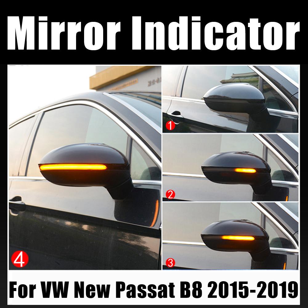For Volkswagen Passat B8 2015-2020 For VW Arteon 2016-2017 Side Mirror Flashing Light LED Side Wing Dynamic Turn Signal Blinker