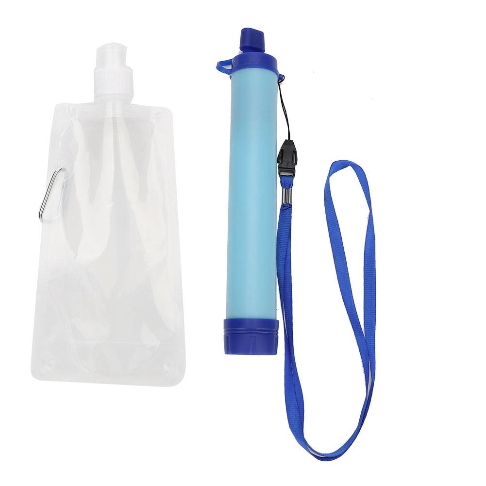 Portable Purifier Water Filter Straw Tool Accessory for Camping Hiking Emergency Survival