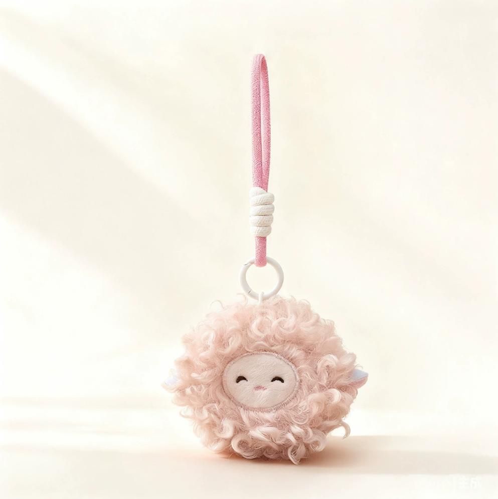 6cm Cute Curly-Haired Lamb Plush Keychain Pendant Girls' Schoolbag Charm Small Accessory gifts