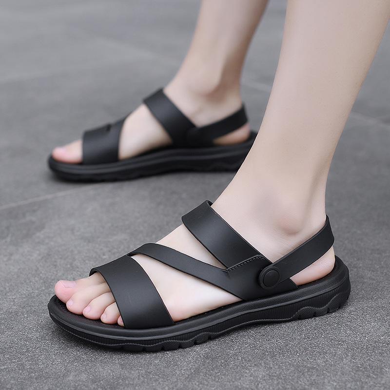 Fashion 2025Men's Sandals Outdoor Mens Slippers Comfortable Beach Casual Shoes Non-slip Breathable Roman Shoes Flip-Flop Garden Shoes