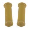 Pair of 1inch 25mm   1.1inch 28mm Universal Motorcycle Vintage TPU Handle Handlebar Grip Sauce Yellow