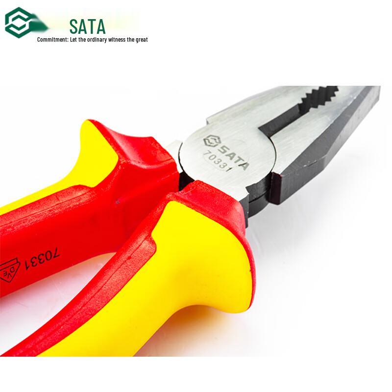 SATA 8-inch VDE Insulated Combination Pliers
