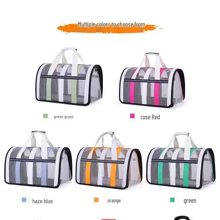 Foldable Pet Travel Bag: Breathable & Portable Carrier for Cats & Dogs, All-Season Use