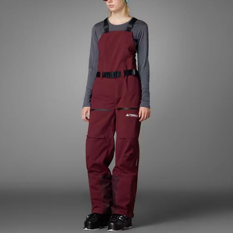 Adidas Terrex Techrock 3L Gore-Tex Bib Pants Women Pants Shadow-Red IB1207