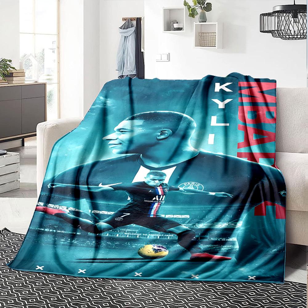 Mbappe's French Football Glory Blanket Ultra-Soft Suitable for Couch Livingroom Sofa Four Seasons Universal Stylish Decor
