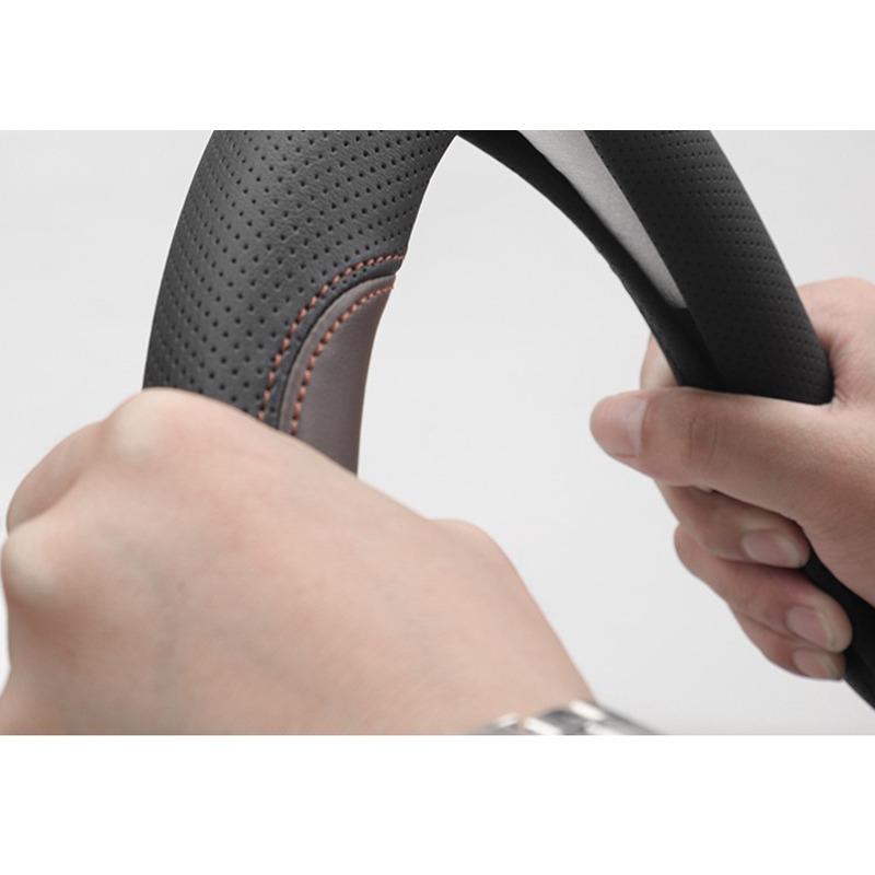 Car Auto Steering Wheel Cover Wrap for BYD Yuan UP Pro 2026 2026 D Type Leather Anti-slip Absorbing Steering-Wheel Protector