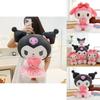 Romantic Flower Sea Kuromi Doll Melody Plush Toy Large Stuffed Doll Birthday Gift
