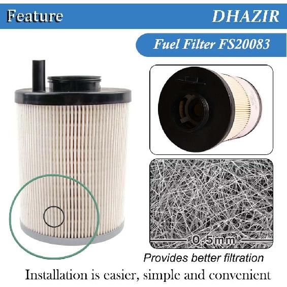 FS20083 Fuel Filter Water Separator Kit Compatible with Freightliner Cascadia Cummins ISX X12 X15 DD13 DD15 DD16 Detroit Diesel Engines Replaces
