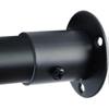 Curtain Rod Support Wardrobe Rod Support with Screws Wardrobe Rod Support, Stainless Steel Black Finish, 26mm Diameter, 4 Pcs