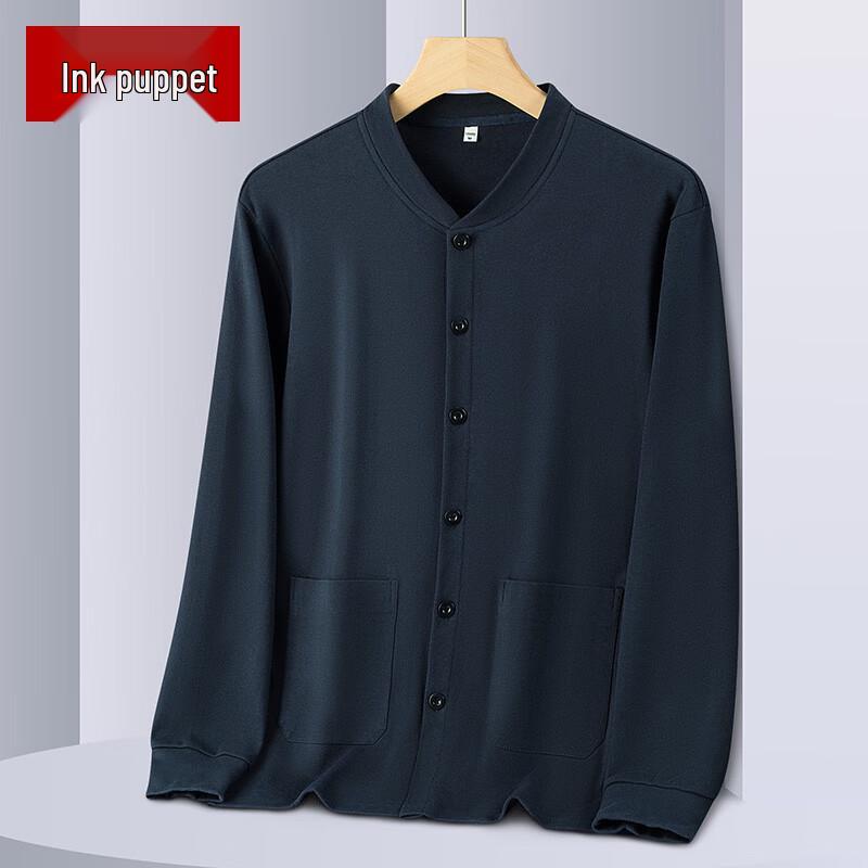 

Men s Pure Cotton V-Neck Cardigan T-Shirt 48/M