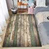 Vintage Wood Grain Area Rug Distressed Rustic Floor Mat Non Slip Washable Retro Carpet for Living Room Bedroom Minimalist