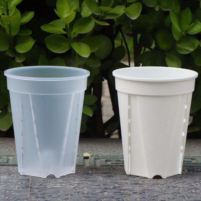 Self Watering Flowerpot Transparent Bonsai Basin Pot Orchid Pot Plant Rhizome Pot Water Storage Flowerpot Hydroponic  Lazy Basin