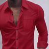 Men Plaid Dress Shirt Long Sleeve Button Down Shirt with Pocket Slim Fit Lapel Casual Formal Shirt for Prom Work Parties Dating
