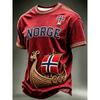 Edition Norwegian Football Training T-Shirt-3D Digital Printing - Comfortable and Breathable - Family-Personalized Clothing