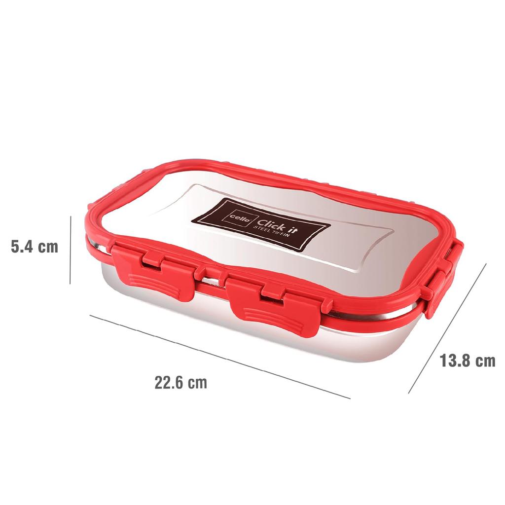 Insulated Stainless Steel Lunch Box For Work Or School With Veg Box Insert And Leak-Proof Lid