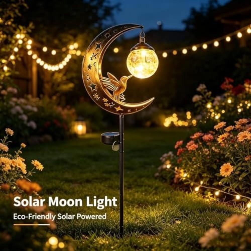 Hanging Design Landscape Lamp Crackle Glass Globe Solar Lawn Light Garden Light  Garden Pathway