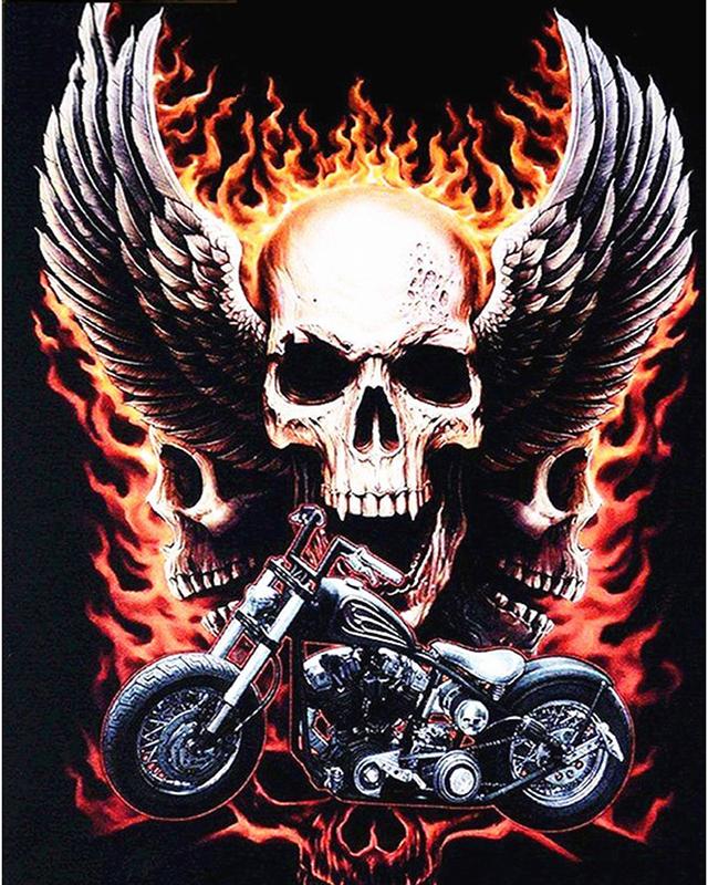 

Di алмазная живопись скелет картина горный хрусталь 5D Хэллоуин DIY набор алмазной вышивки цветочная мозаика вышивка крестиком ремесла 30-40cm